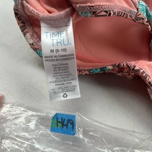 NWT Time and Tru Women’s Print Ruffle Bikini Top - Picture 5 of 5
